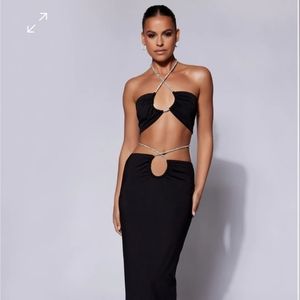 Meshki Ruby Diamante Rope Skirt Set